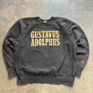 Gustavus Adolphus College Vintage Crewneck Sweatshirt XXL Made USA Distressed